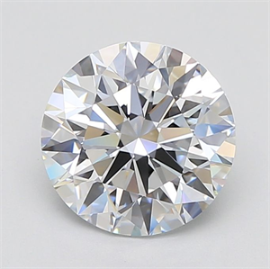 Picture of Lab Grown Diamond 3.70 Carats, Round with Ideal Cut, G Color, IF Clarity and Certified by IGI