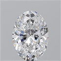 Natural Diamond 1.22 Carats, Oval with  Cut, D Color, SI2 Clarity and Certified by GIA