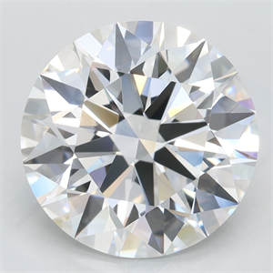 Picture of Lab Grown Diamond 4.05 Carats, Round with Excellent Cut, D Color, VVS1 Clarity and Certified by GIA
