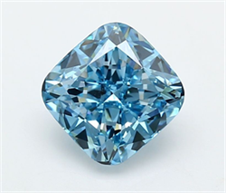 Picture of Lab Grown Diamond 3.05 Carats, CUSHION MODIFIED with  Cut, Fancy Vivid Blue Color, VVS1 Clarity and Certified by IGI