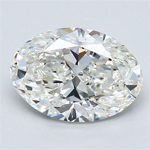 Foto Diamante Natural 1.70 quilates, Ovalado , Color H, claridad VVS2 y certificado GIA de