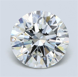 Picture of Natural Diamond 3.70 Carats, Round with Excellent Cut, G Color, VS2 Clarity and Certified by GIA