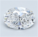 Natural Diamond 3.20 Carats, Oval with  Cut, D Color, SI1 Clarity and Certified by GIA