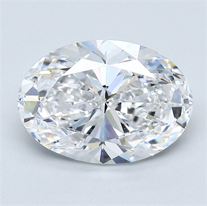 Picture of Natural Diamond 3.20 Carats, Oval with  Cut, D Color, SI1 Clarity and Certified by GIA