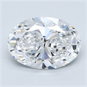 Natural Diamond 3.20 Carats, Oval with  Cut, D Color, SI1 Clarity and Certified by GIA
