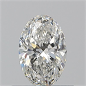 Natural Diamond 0.52 Carats, Oval with  Cut, G Color, VS2 Clarity and Certified by GIA