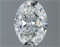 Natural Diamond 0.90 Carats, Oval with  Cut, H Color, VVS2 Clarity and Certified by GIA