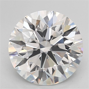 Picture of Lab Grown Diamond 4.12 Carats, Round with Excellent Cut, E Color, IF Clarity and Certified by IGI