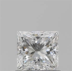 Picture of Natural Diamond 0.73 Carats, Princess with  Cut, E Color, SI1 Clarity and Certified by GIA