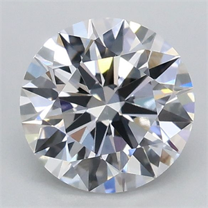 Picture of Lab Grown Diamond 1.00 Carats, Round with Ideal Cut, D Color, VVS2 Clarity and Certified by IGI