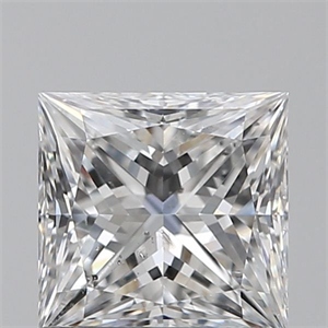 Foto Diamante Natural 0.90 quilates, Princesa , Color E, claridad SI1 y certificado GIA de