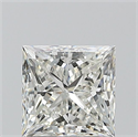 Natural Diamond 1.01 Carats, Princess with  Cut, I Color, VS1 Clarity and Certified by GIA