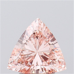 Picture of Lab Grown Diamond 1.59 Carats, TRIANGULAR with  Cut, Fancy Intense Pink Color, VS1 Clarity and Certified by IGI