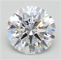 Lab Grown Diamond 2.04 Carats, Round with Excellent Cut, D Color, IF Clarity and Certified by GIA