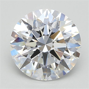 Picture of Lab Grown Diamond 2.04 Carats, Round with Excellent Cut, D Color, IF Clarity and Certified by GIA