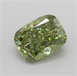 Picture of Lab Grown Diamond 2.05 Carats, CUSHION MODIFIED with  Cut, Fancy Vivid Green Color, VVS2 Clarity and Certified by IGI