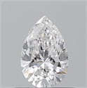 Diamante Natural 0.52 quilates, De pera , Color E, claridad VVS2 y certificado GIA