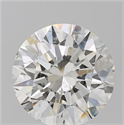 Natural Diamond 5.06 Carats, Round with Excellent Cut, J Color, SI2 Clarity and Certified by GIA