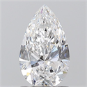 Natural Diamond 1.00 Carats, Pear with  Cut, D Color, VVS1 Clarity and Certified by GIA