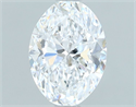 Natural Diamond 0.90 Carats, Oval with  Cut, D Color, VS2 Clarity and Certified by GIA