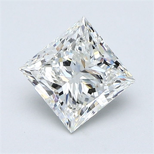 Picture of Natural Diamond 1.20 Carats, Princess with  Cut, G Color, VVS2 Clarity and Certified by GIA
