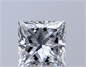 Natural Diamond 0.50 Carats, Princess with  Cut, D Color, VS2 Clarity and Certified by GIA