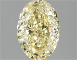 Picture of Lab Grown Diamond 2.10 Carats, Oval with  Cut, Fancy Intense Yellow Color, VS1 Clarity and Certified by IGI