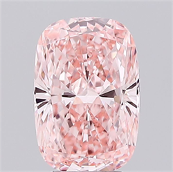 Picture of Lab Grown Diamond 3.50 Carats, CUSHION MODIFIED with  Cut, Fancy Vivid Pink Color, VVS2 Clarity and Certified by IGI