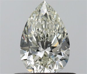Picture of Natural Diamond 0.51 Carats, Pear with  Cut, J Color, VVS1 Clarity and Certified by IGI