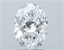 Natural Diamond 1.50 Carats, Oval with  Cut, D Color, VS2 Clarity and Certified by GIA