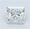 Natural Diamond 1.31 Carats, Princess with  Cut, H Color, VS2 Clarity and Certified by GIA