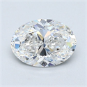 Natural Diamond 1.01 Carats, Oval with  Cut, F Color, VS1 Clarity and Certified by GIA