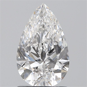 Picture of Natural Diamond 0.97 Carats, Pear with  Cut, E Color, VVS2 Clarity and Certified by GIA