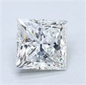 Natural Diamond 1.51 Carats, Princess with  Cut, G Color, VVS2 Clarity and Certified by GIA