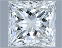 Natural Diamond 0.61 Carats, Princess with  Cut, H Color, VVS1 Clarity and Certified by IGI