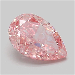 Picture of Lab Grown Diamond 1.28 Carats, Pear with  Cut, Fancy Vivid Pink Color, VS1 Clarity and Certified by IGI