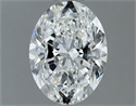 Natural Diamond 1.21 Carats, Oval with  Cut, F Color, SI1 Clarity and Certified by GIA