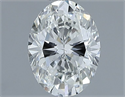 Natural Diamond 1.01 Carats, Oval with  Cut, H Color, SI2 Clarity and Certified by GIA