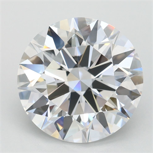 Picture of Lab Grown Diamond 3.20 Carats, Round with Ideal Cut, D Color, IF Clarity and Certified by IGI