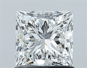 Picture of Natural Diamond 1.00 Carats, Princess with  Cut, G Color, SI2 Clarity and Certified by GIA