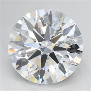 Picture of Lab Grown Diamond 2.69 Carats, Round with Ideal Cut, D Color, VVS1 Clarity and Certified by IGI