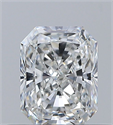 Natural Diamond 0.55 Carats, Radiant with  Cut, F Color, VVS2 Clarity and Certified by GIA