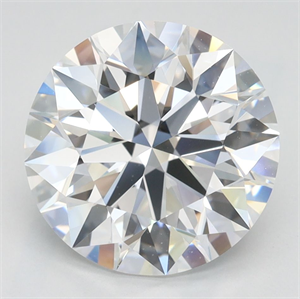 Picture of Lab Grown Diamond 3.36 Carats, Round with Ideal Cut, D Color, IF Clarity and Certified by IGI