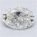 Natural Diamond 2.30 Carats, Oval with  Cut, I Color, VVS2 Clarity and Certified by GIA
