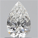 Natural Diamond 0.50 Carats, Pear with  Cut, F Color, IF Clarity and Certified by GIA