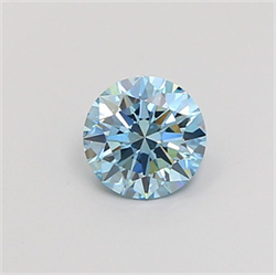 Picture of Lab Grown Diamond 1.27 Carats, Round with Excellent Cut, Fancy Vivid Blue Color, VVS2 Clarity and Certified by IGI