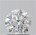 Natural Diamond 1.13 Carats, Round with Excellent Cut, F Color, I1 Clarity and Certified by GIA