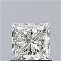 Natural Diamond 0.90 Carats, Princess with  Cut, J Color, SI2 Clarity and Certified by GIA