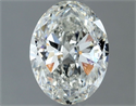 Natural Diamond 1.00 Carats, Oval with  Cut, H Color, VS1 Clarity and Certified by IGI