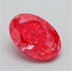 Picture of Lab Grown Diamond 1.28 Carats, Oval with  Cut, Fancy Vivid Pink Color, VS1 Clarity and Certified by IGI